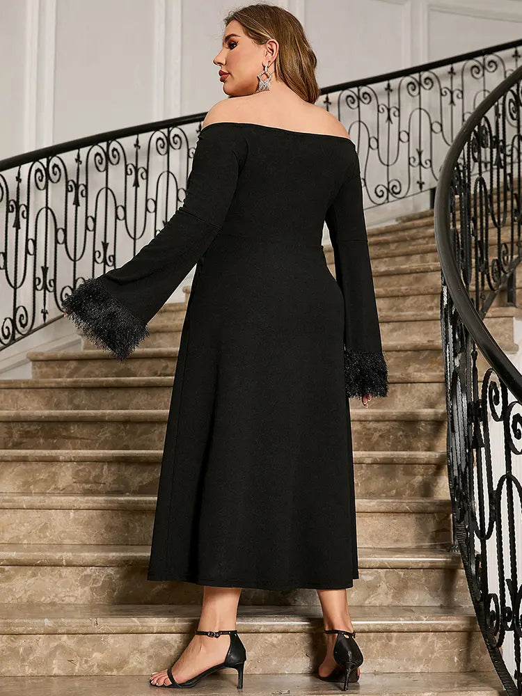 Elegant One-Shoulder Long Sleeve Dress Newgew Dresses