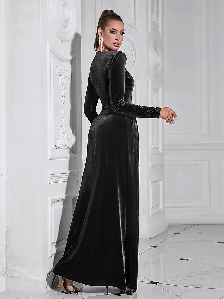 Graceful Long Sleeve Evening Gown Newgew Dresses