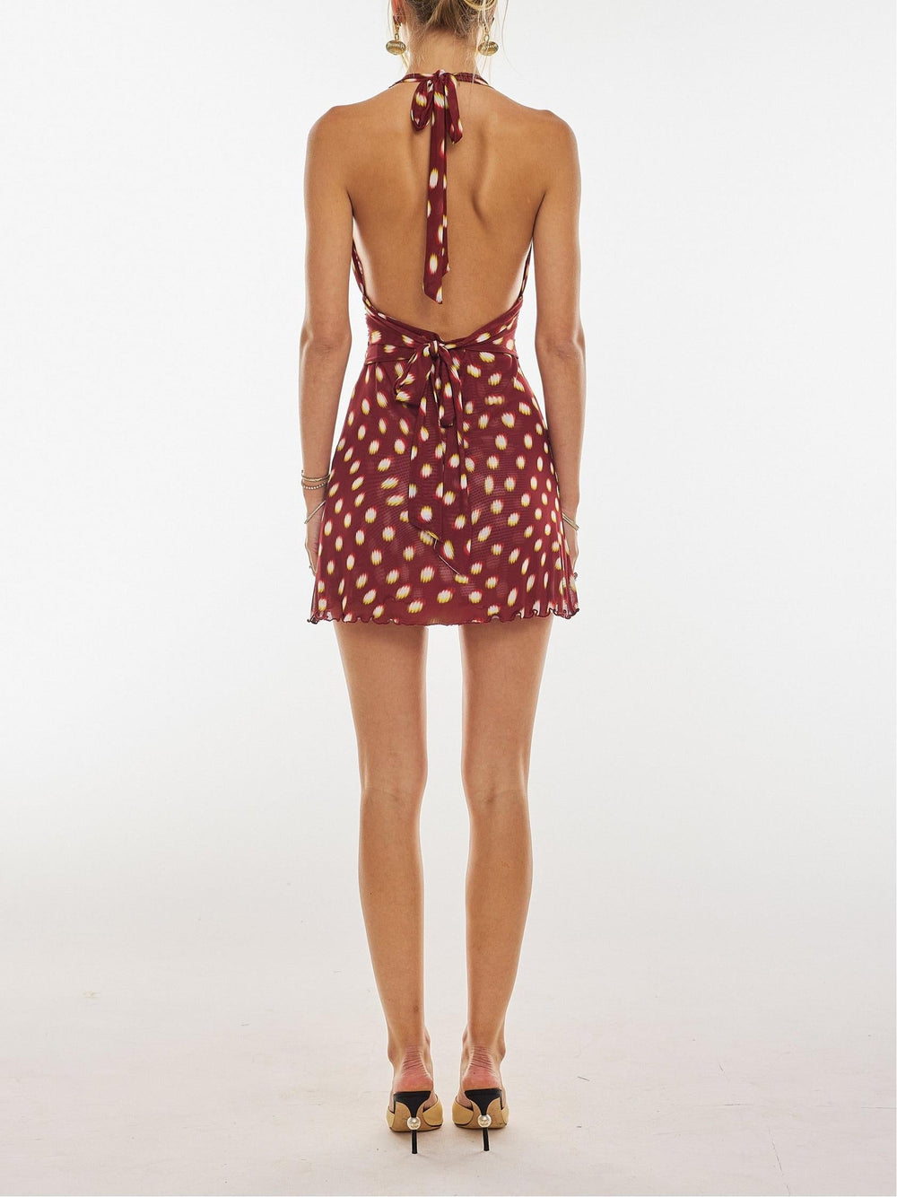 Lycra Polka Dot Mini Dress Newgew Dresses