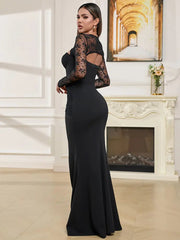 Hollow Neck Long Sleeve Dress Newgew Dresses