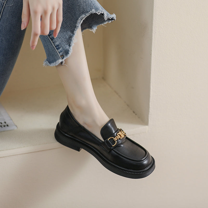 Women Retro Casual Soft Microfiber Leather Loafers Newgew Shoes