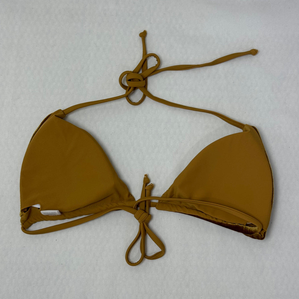 Gold Velvet Three-Piece Split Bikini PinTow