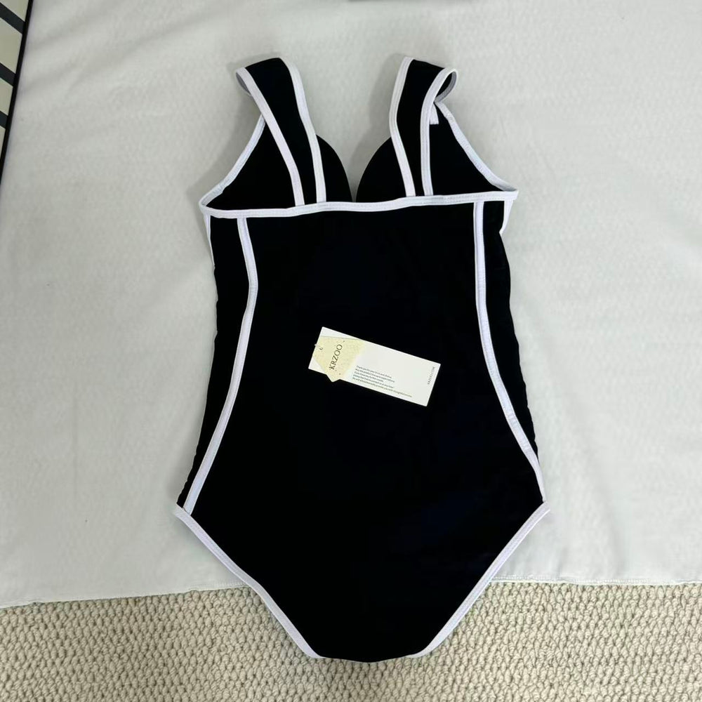High-Waisted Slimming Swimsuit PinTow