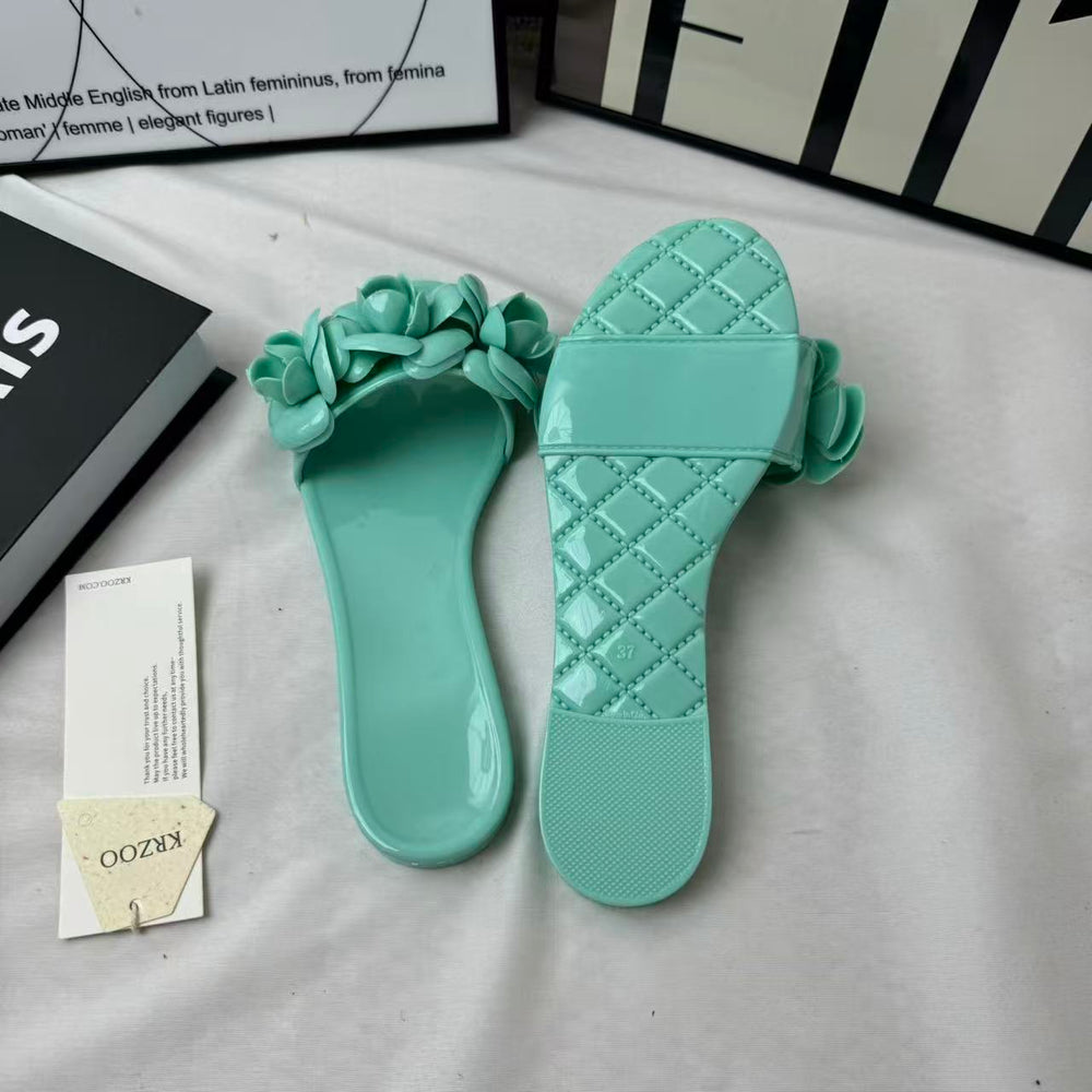 Camellia Flower One-Piece Shoes PinTow