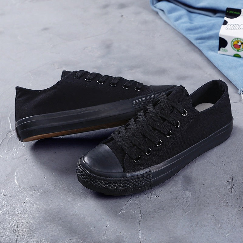 Women's Korean Evergreen Colored Flat Schoolgirl Candy Canvas Shoes Newgew