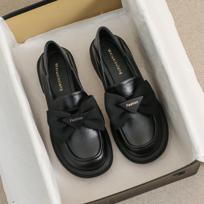Women Fashion Bowknot Lug Sole Casual Shoes Newgew Shoes