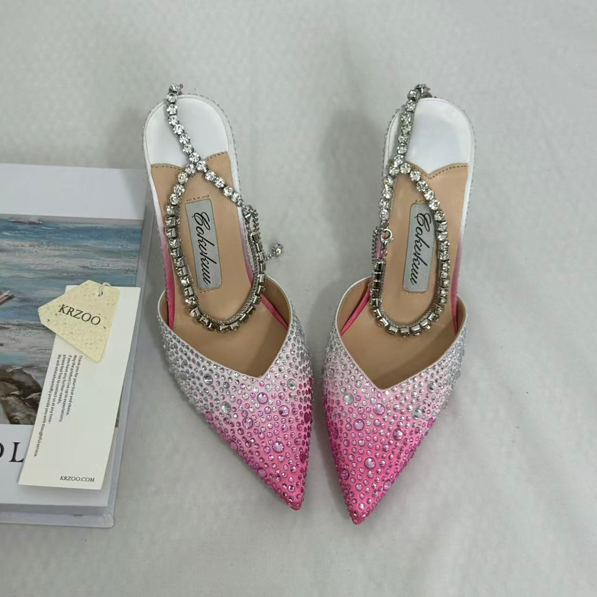 Gradient Pink Closed-Toe Sandals PinTow