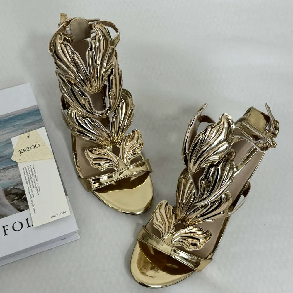 Stiletto Sandals With Metal Wings PinTow