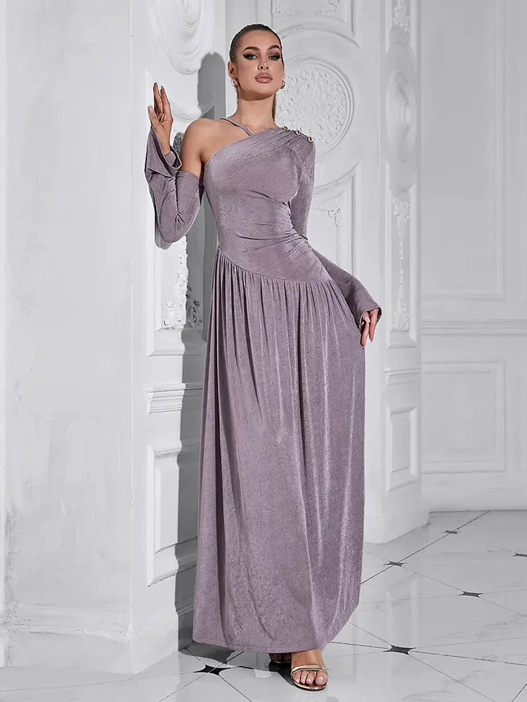 Asymmetric One-Shoulder A-Line Dress Newgew Dresses