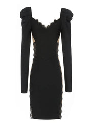 Fashionable Lace V-Neck Party Dress Newgew Dresses