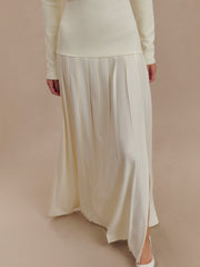 Knit Off Shoulder Maxi Dress - Ivory Newgew Dresses