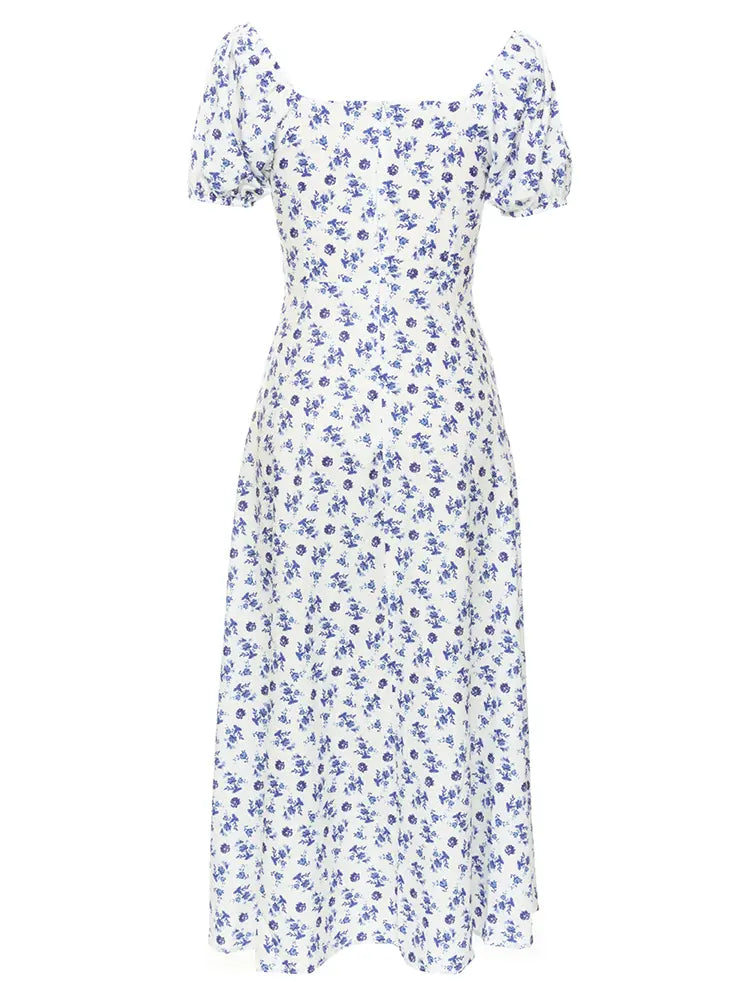 Floral Off-Shoulder Slit Dress Newgew Dresses