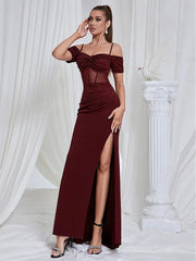 Strapless Cutout Slit Dress Newgew Dresses