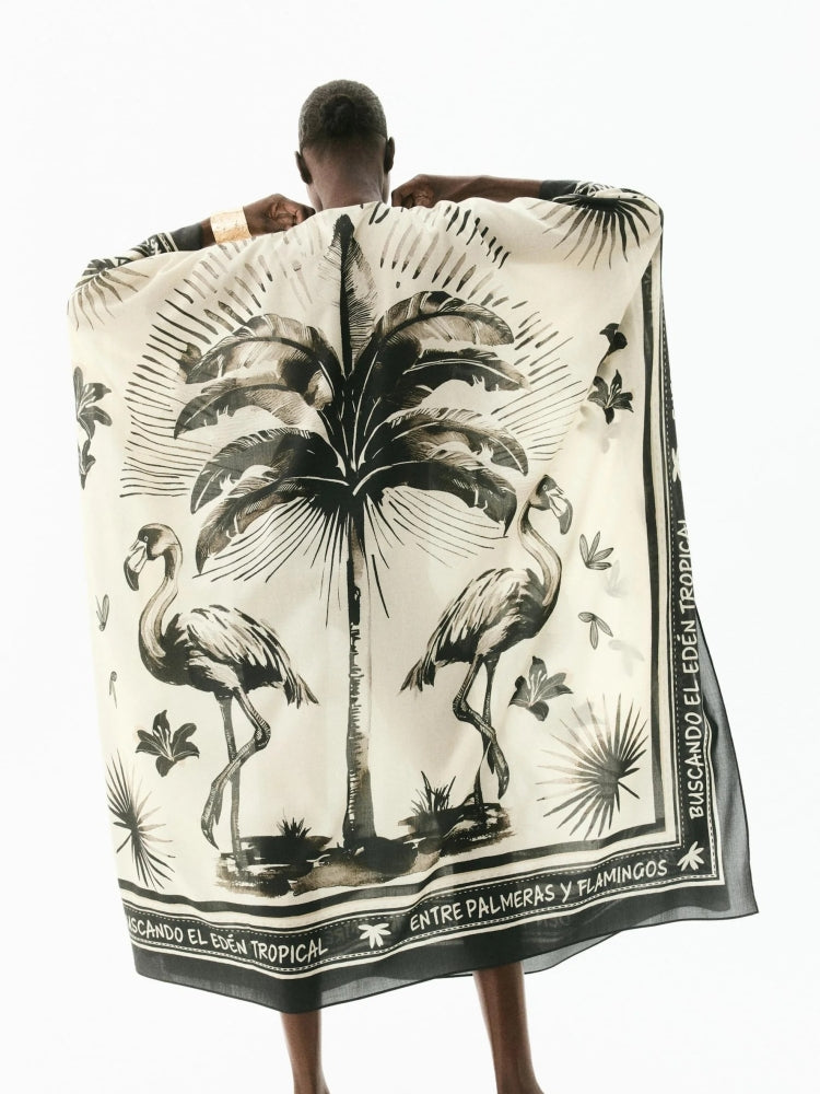 Oversized Flamingo Kaftan Maxi Dress Newgew Dresses