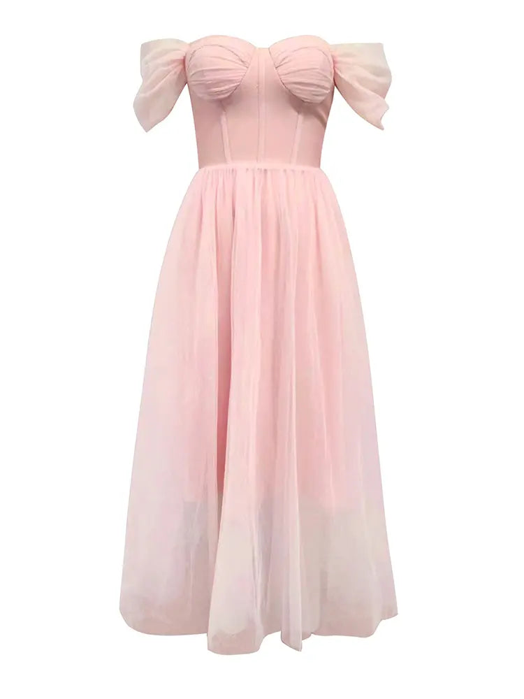 Mesh Panel Tube Dress Newgew Dresses