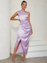 Sophisticated One-Shoulder Evening Dress Newgew Dresses