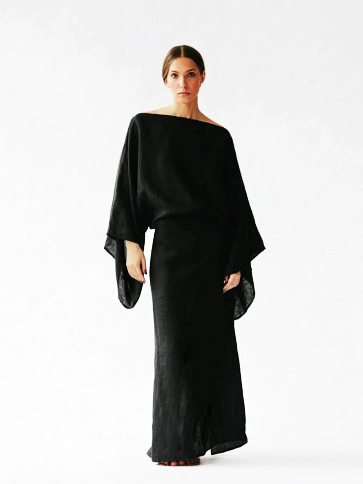 Crimson Linen Breeze Kimono Dress Newgew Dresses