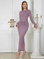 Chic Round Neck Ruffle Dress Newgew Dresses