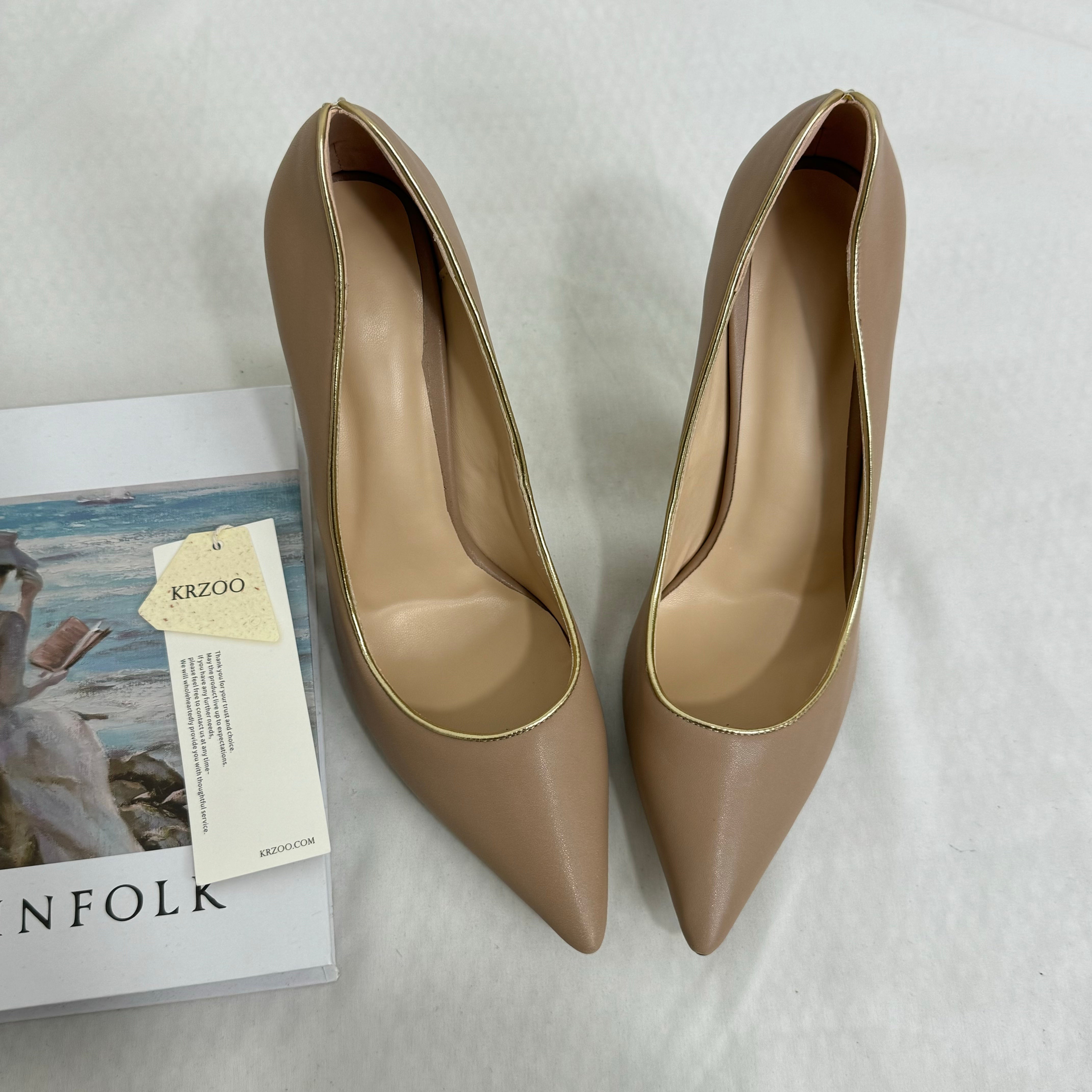 Pointed-Toe Low-Heeled Shoes PinTow