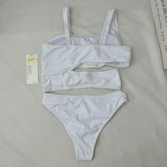Patchwork Hollowed-Out One-Piece Top PinTow