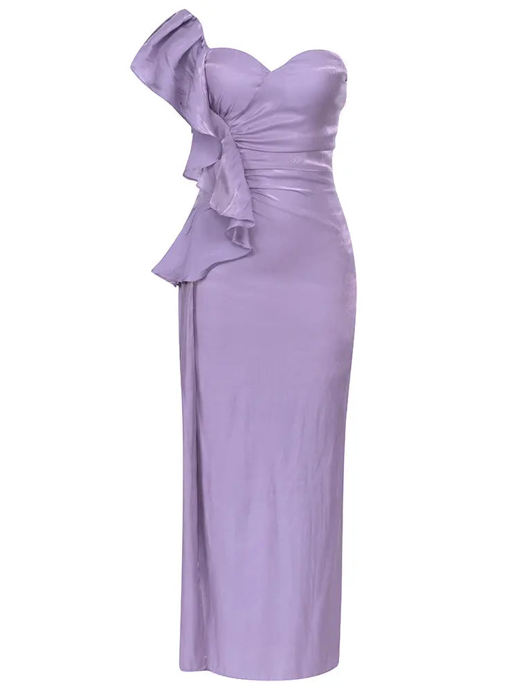 One-Shoulder Ruffle Bodycon Dress Newgew Dresses