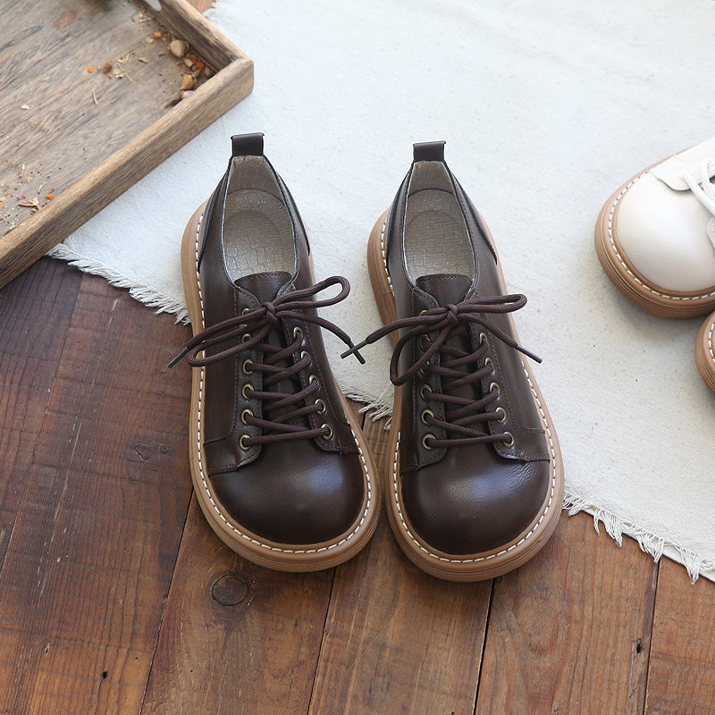 Women Retro Minimalist Thick Soled Casual Shoes Newgew Shoes