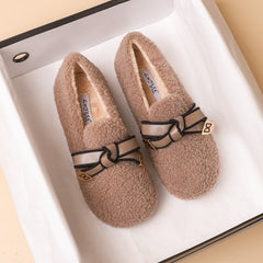 Women Soft Warm Fur Winter Flat Casual Shoes Newgew Shoes