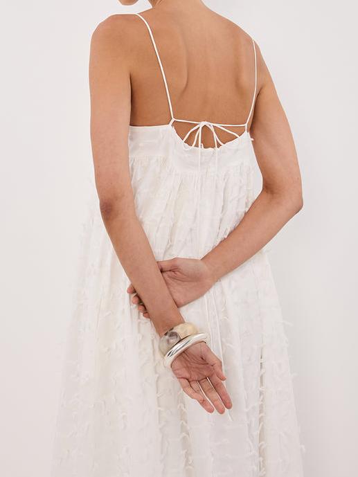 Paloma White Babydoll Midi Dress Newgew Dresses