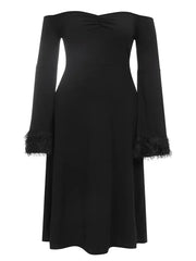 Elegant One-Shoulder Long Sleeve Dress Newgew Dresses