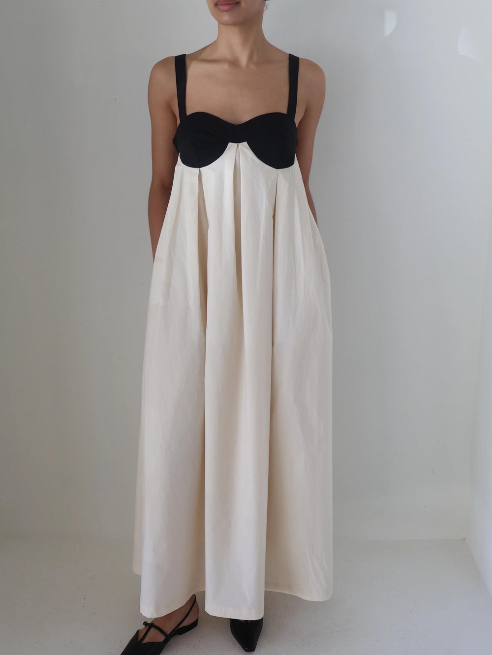 Amelia Cotton Pleat Maxi Dress Newgew Dresses