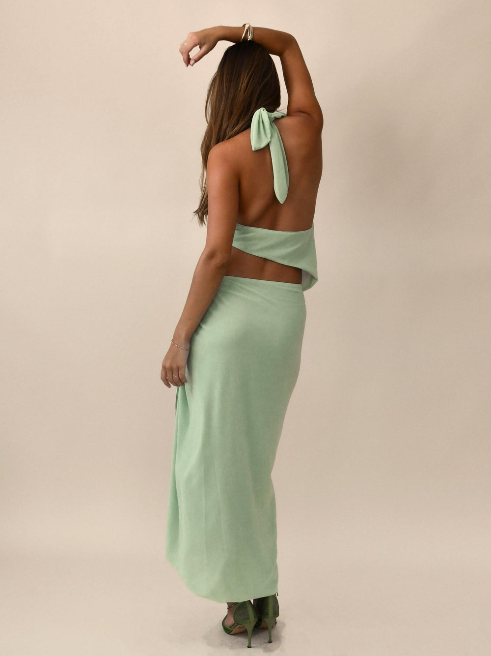Whispers in Pistachio Maxi Dress Newgew Dresses
