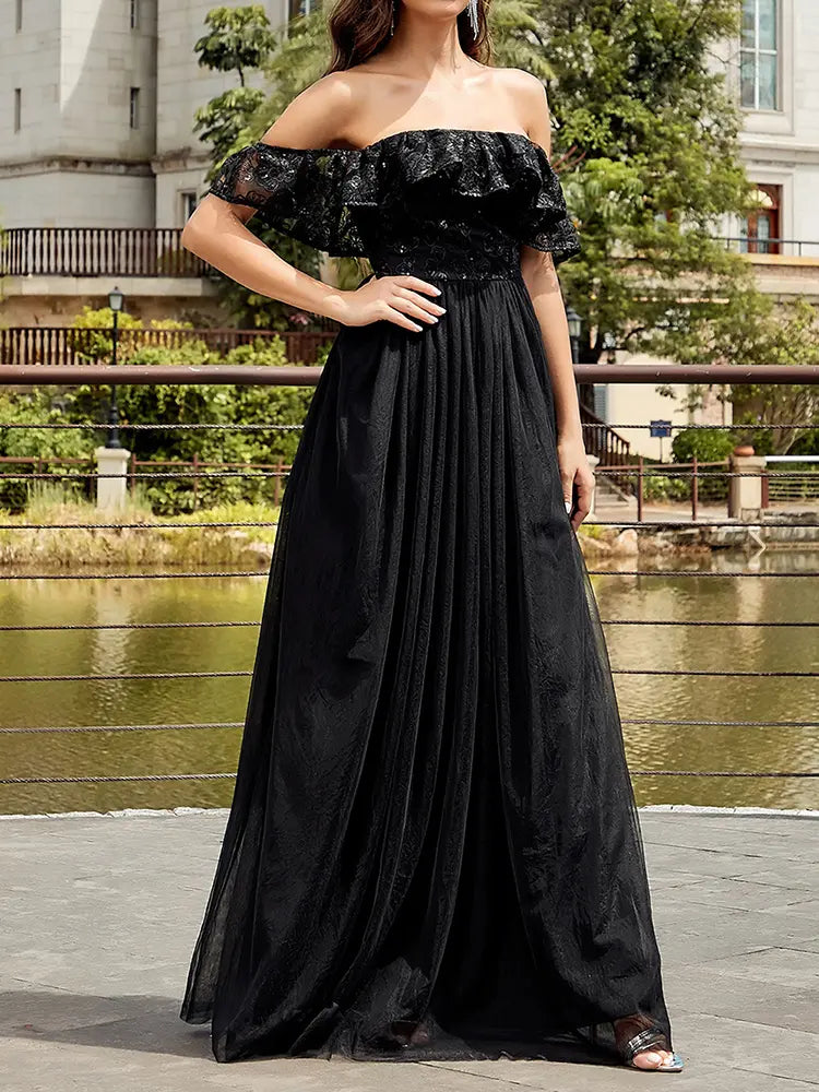 Strapless Sequin Mesh Dress Newgew Dresses