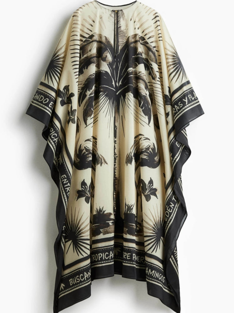Oversized Flamingo Kaftan Maxi Dress Newgew Dresses