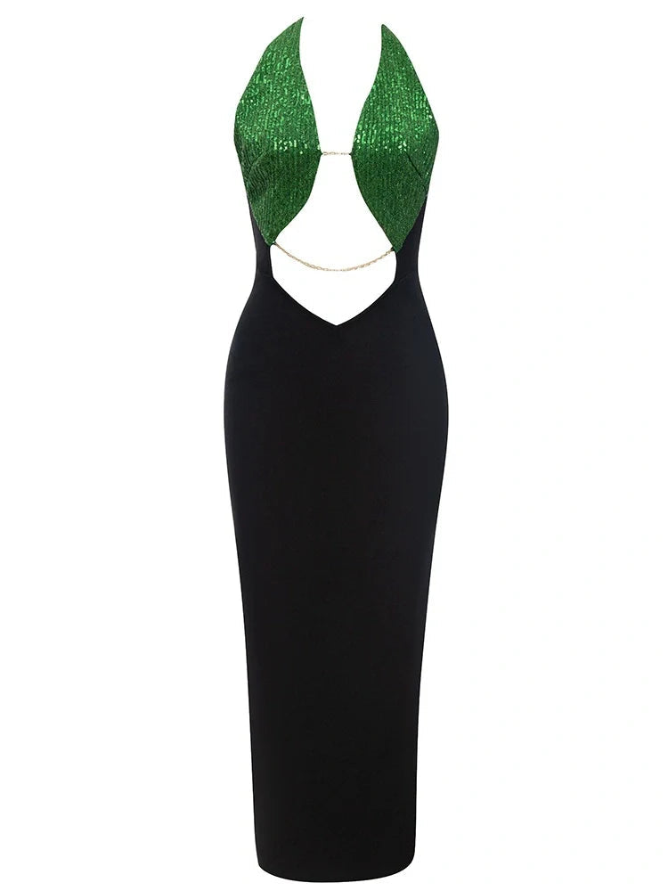 Backless Halter Evening Bandage Dress Newgew Dresses