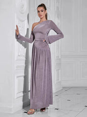 Asymmetric One-Shoulder A-Line Dress Newgew Dresses