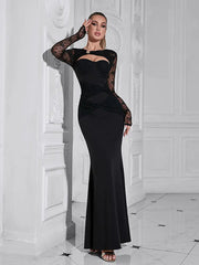 Hollow Neck Long Sleeve Dress Newgew Dresses