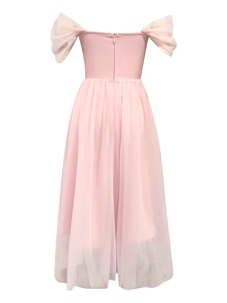 Mesh Panel Tube Dress Newgew Dresses