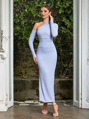 Asymmetrical Sleeve Midi Dress Newgew Dresses