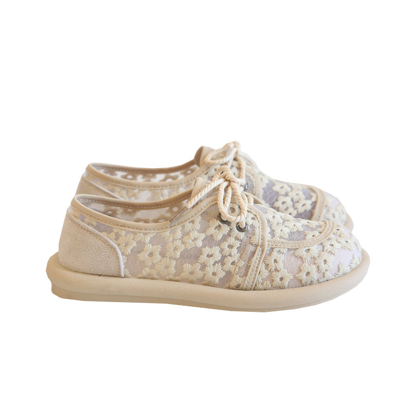 Women Retro Casual Summer Breathable Canvas Shoes Newgew Shoes