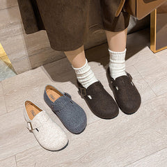 Women Retro Minimalist Flat Soft Casual Shoes Newgew Shoes