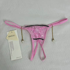Lace European And American Style Low-Waisted Thongs PinTow