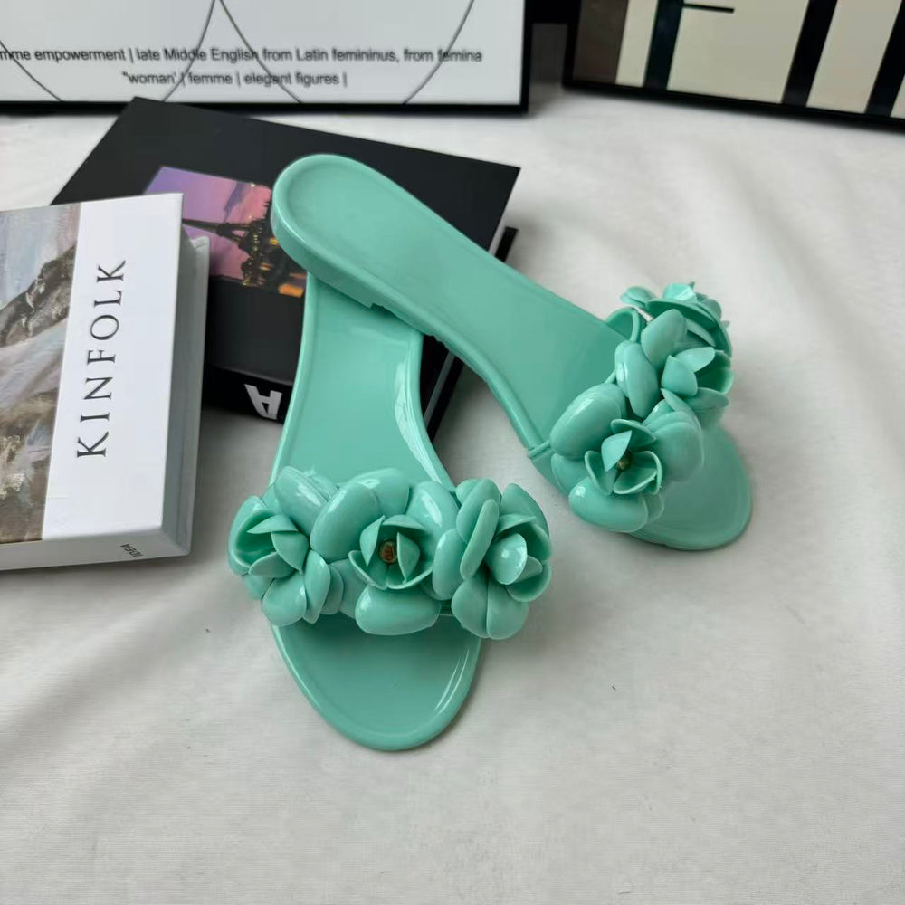 Camellia Flower One-Piece Shoes PinTow