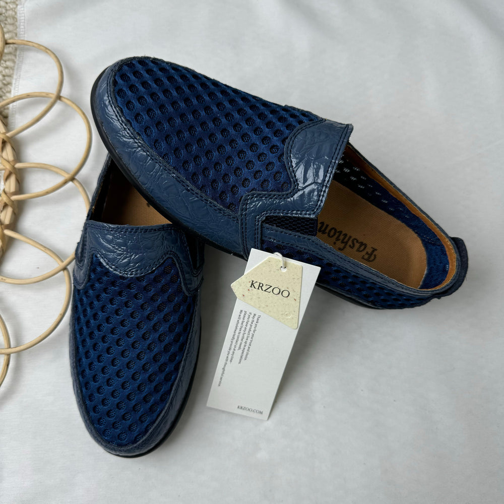 Breathable Mesh Leather Shoes PinTow