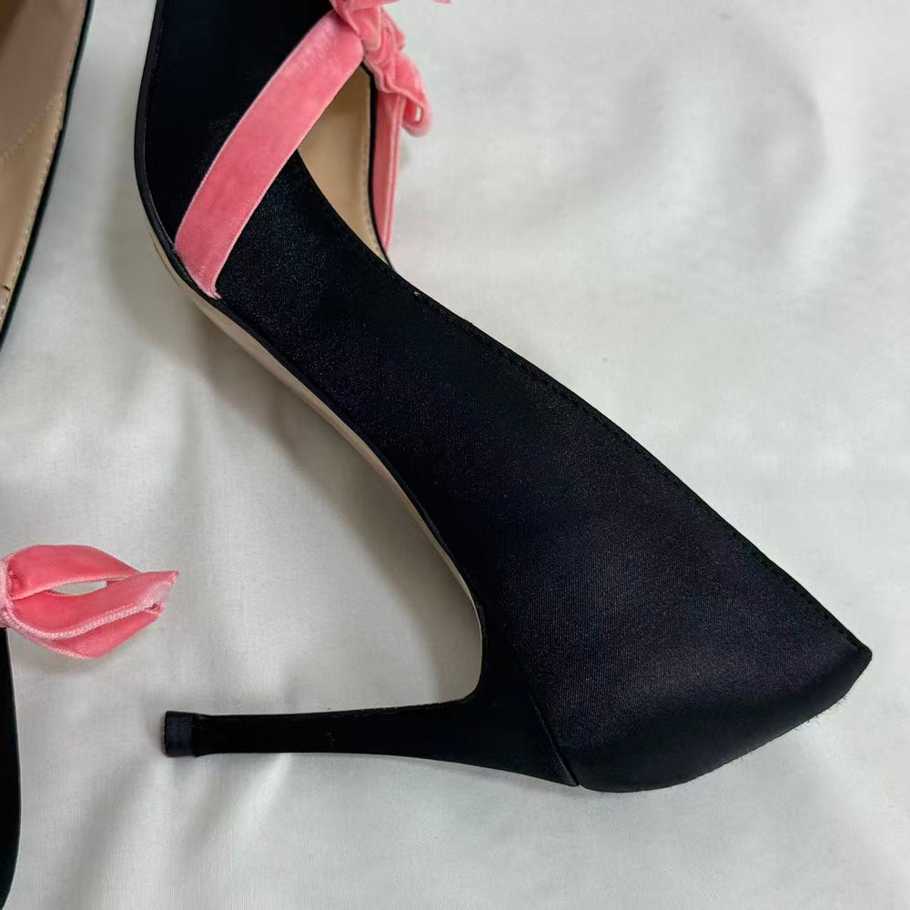 Bow-Knot Low-Cut High Heels PinTow
