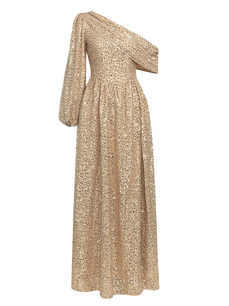 One-Shoulder Sequin Dress Newgew Dresses