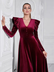 Elegant V-Neck Maxi Dress Newgew Dresses