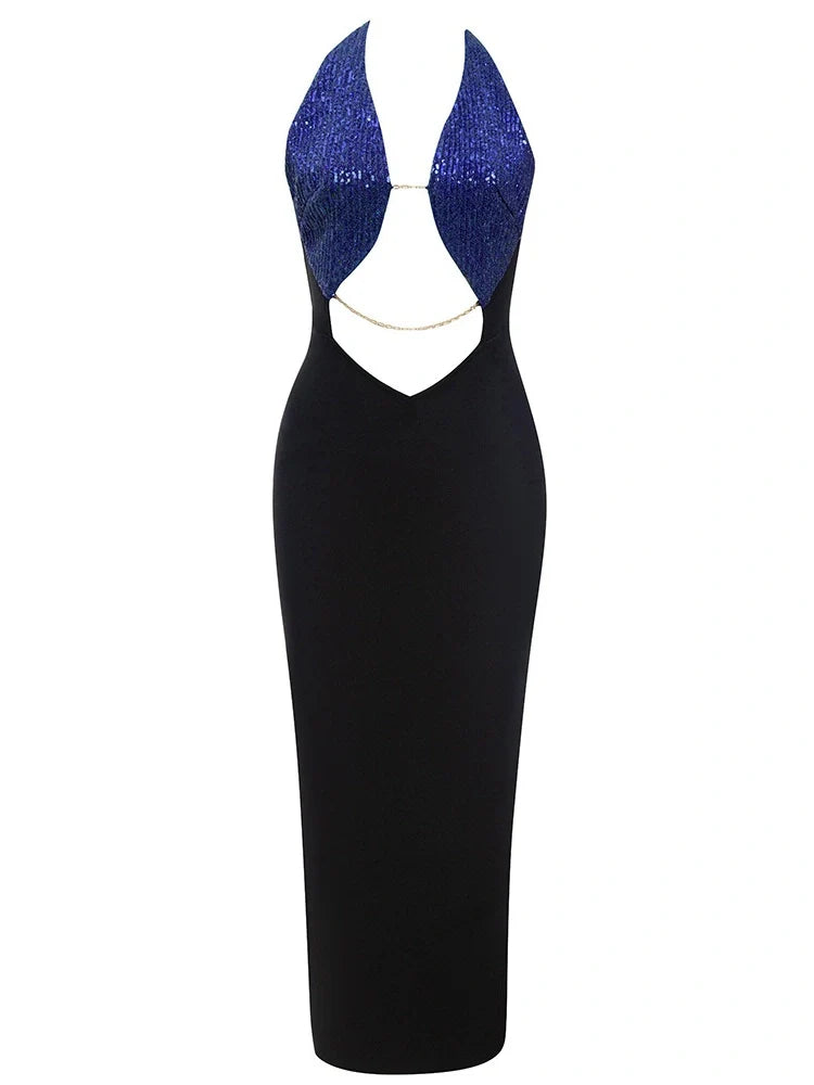 Backless Halter Evening Bandage Dress Newgew Dresses