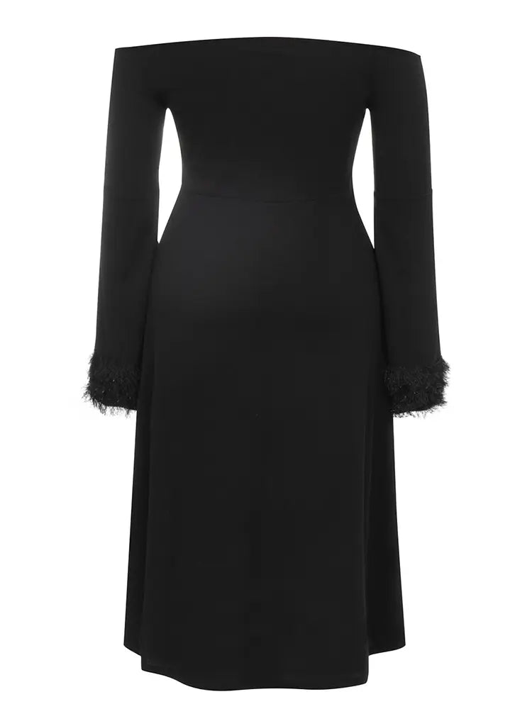 Elegant One-Shoulder Long Sleeve Dress Newgew Dresses