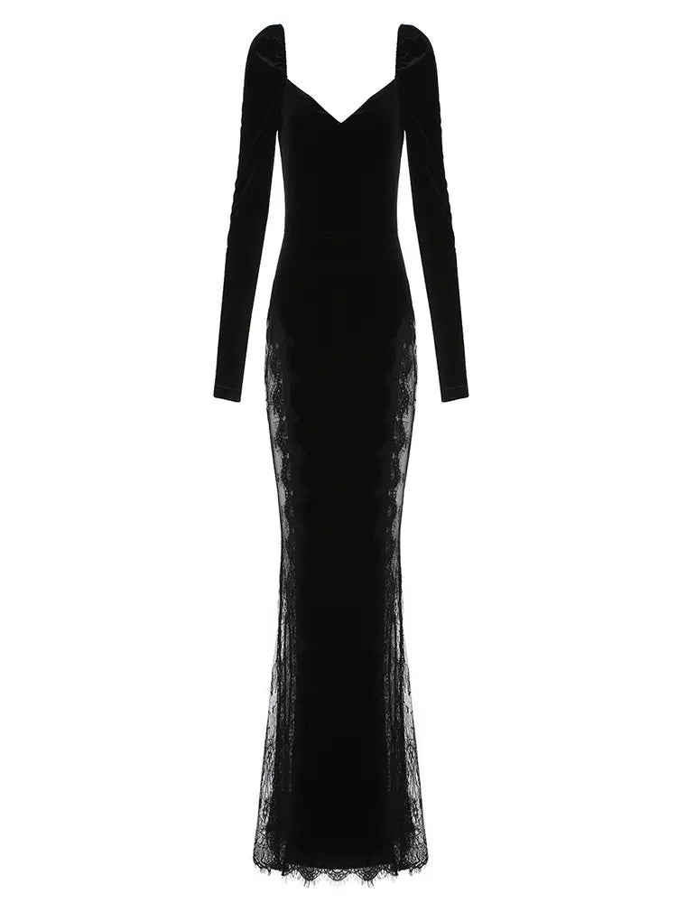 Elegant Lace Long Evening Dress Newgew Dresses