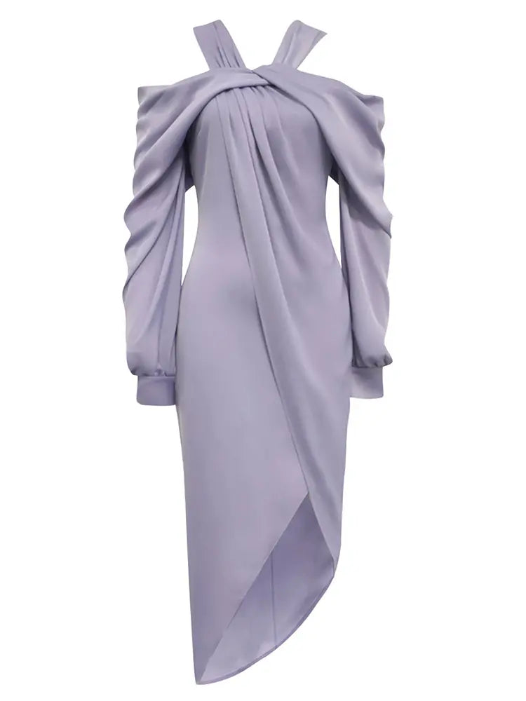 Halter Asymmetric Evening Gown Newgew Dresses